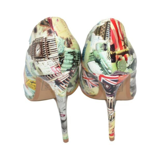 Vogue Magazine Marylin Monroe British Jack Red Blue Europe Heels Stilettos 7 - Picture 4 of 9